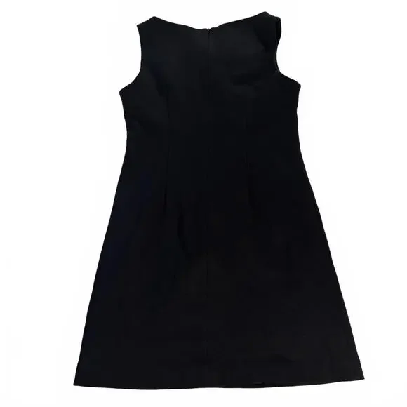 Anthropologie Corey Lynn Calter Black‎ Preppy Dress with Gold Buttons size 8 - Picture 8 of 8